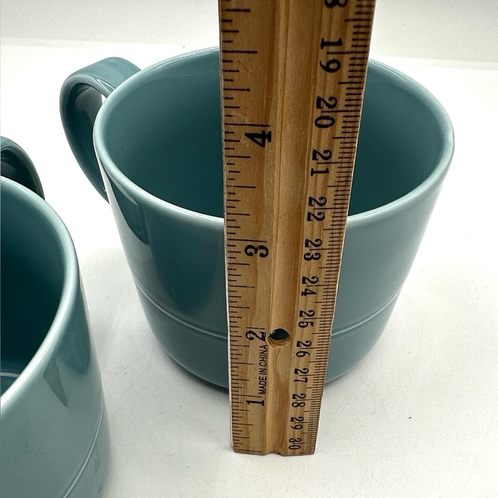 2 Crate&Barrel Blue Aaron Probyn Mugs. Pattern is Hue. Discontinued. - Picture 7 of 10